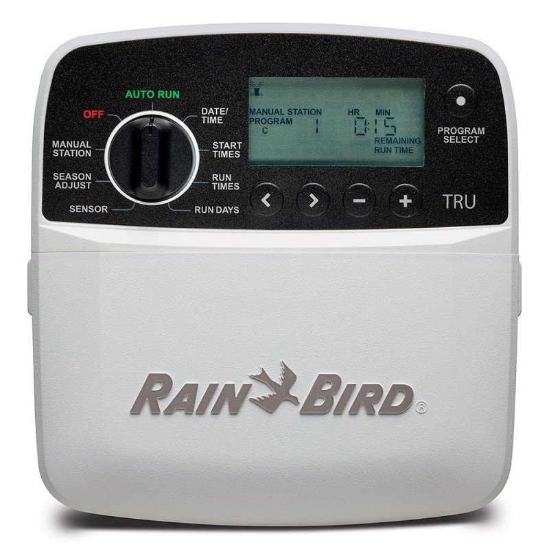 Rain Bird TRU Series TRU4I Indoor Irrigation Controller, 4-Station, 3-Program, 12 Start Times per Pr