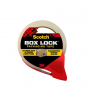 Scotch Box Lock 3950-RD-12WC Packaging Tape, 54.6 yd L, 1.88 in W, Polypropylene Backing, Clear