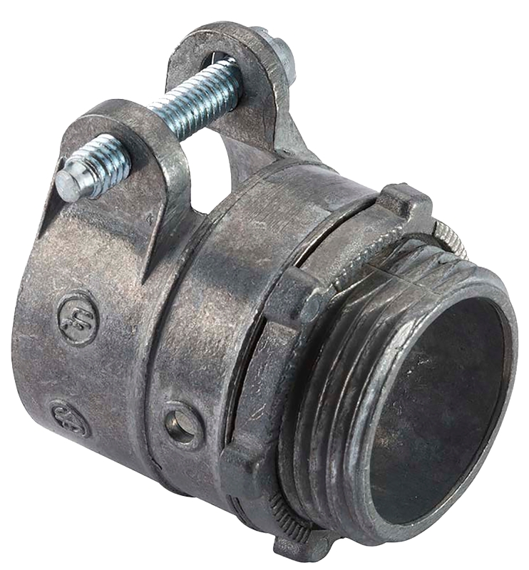 Halex 20422 Flex Squeeze Connector, 3/4 in, Zinc, 3/BAG