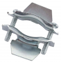 Halex 26510 Clamp Connector, 3/8 in, Steel, Electro-Plated Zinc, Snap-In, 5/BAG
