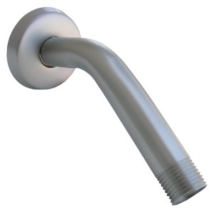 Shower Arm, 1/2 Inch Male Pipe Thread x 6 Inch ,Wall Flange,Satin Nickel Finish