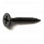 #6 x 1" Black Phosphate Steel Fine Thread Phillips Bugle Head Drywall Screws