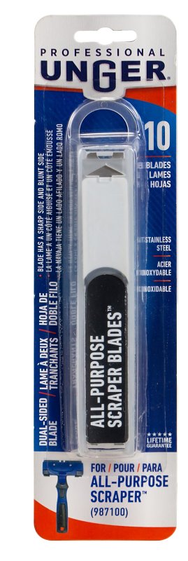 Unger Professional All-Purpose Scraper Replacement Blades, Steel, Black