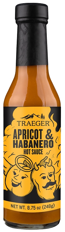 Traeger Hot Sauce, Apricot, Habanero, 8.75 oz Bottle