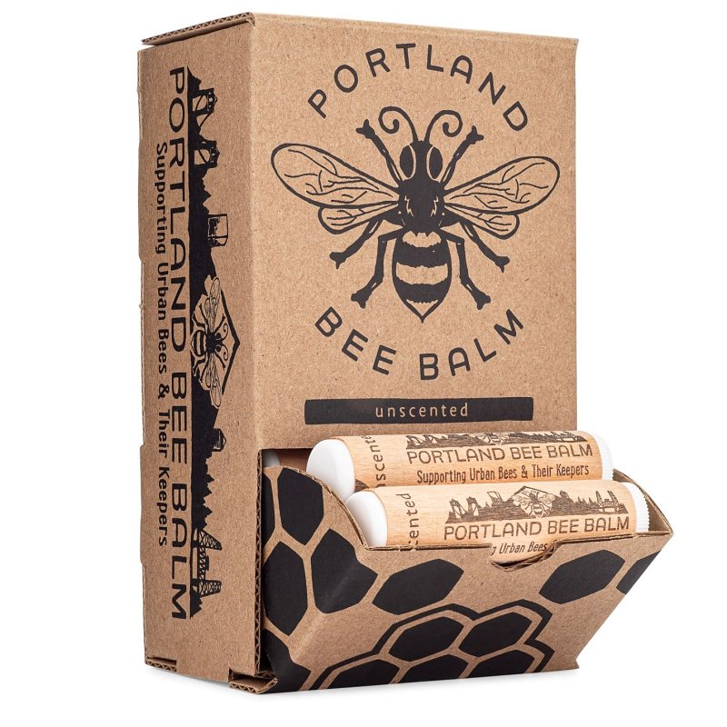 Portland Bee Balm Lip Balm, Unscented, 1 Stick
