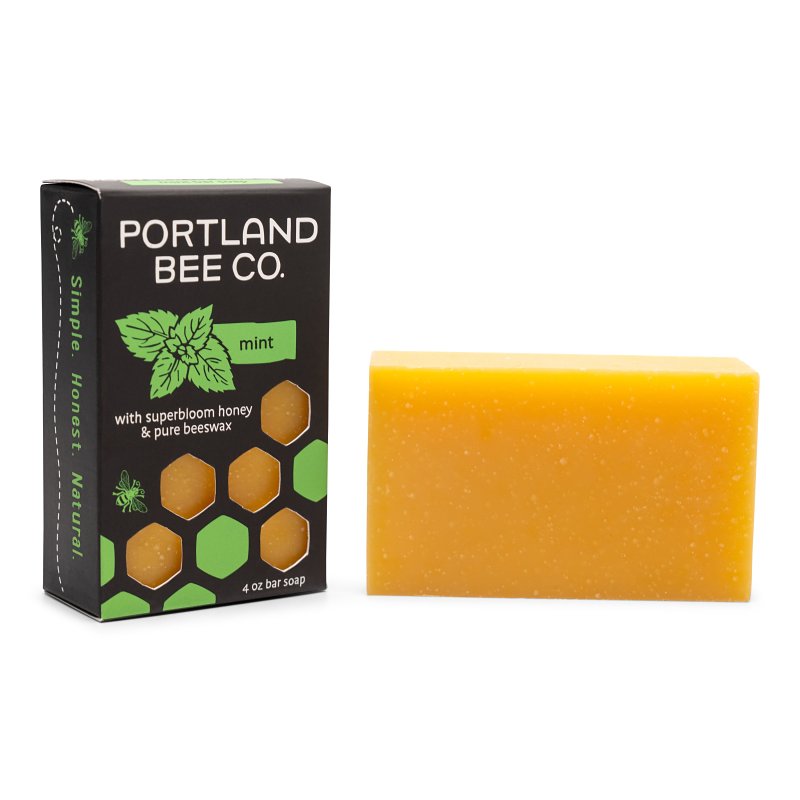 Portland Bee Balm Soap, Bar, Mint, 4 oz