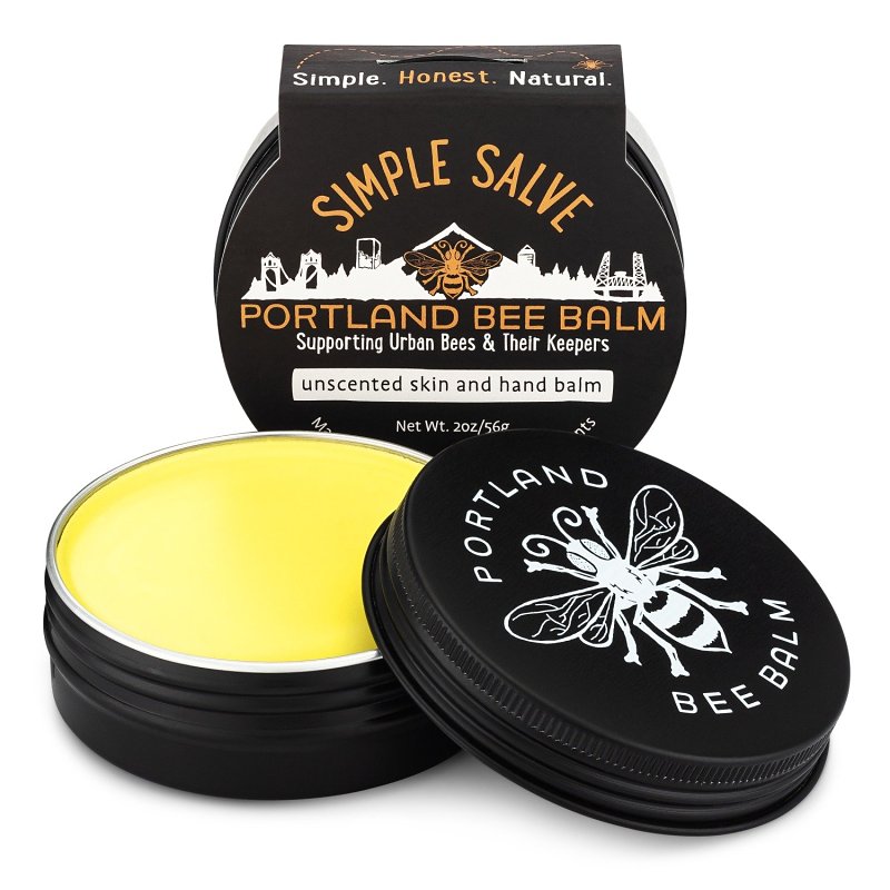 Portland Bee Balm SIMPLE SALVE Series Skin and Hand Balm, 2 oz, Tin