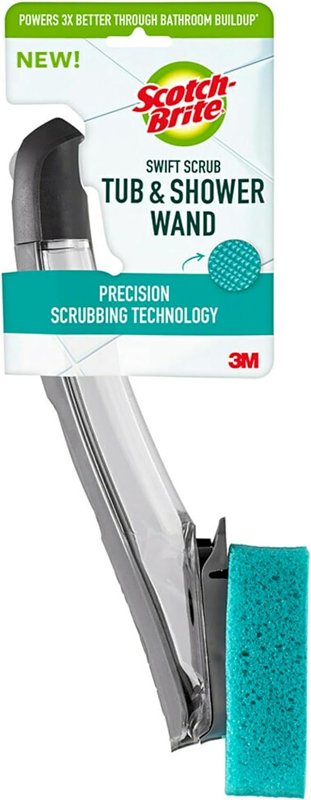Scotch-Brite Scrub Tub and Shower Wand, Blue, 11-3/4 in OAL