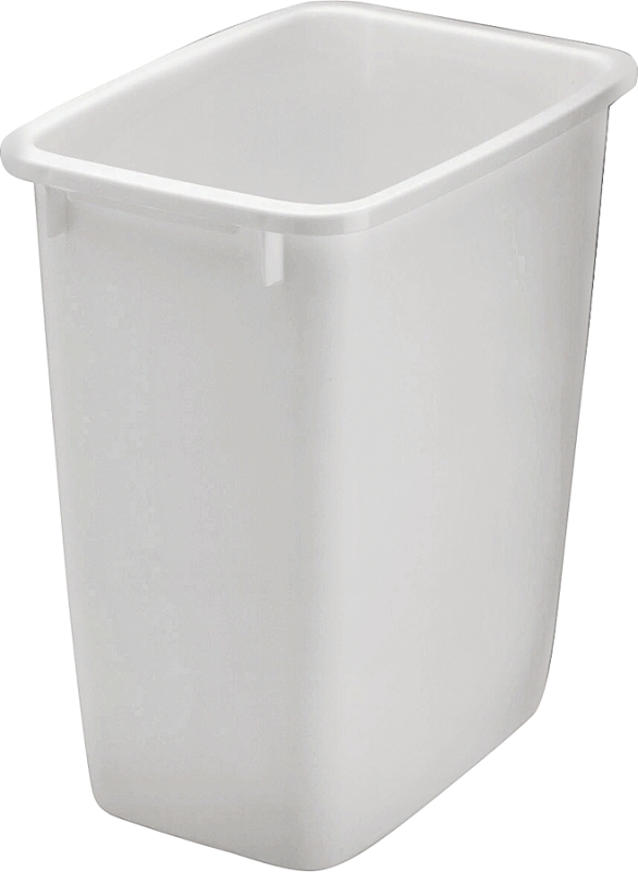 Rubbermaid Series Waste Basket, 14-1/2 in L, 11 in W, 36 qt Capacity, Plastic, White