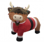 Santas Forest 94010 Inflatable Christmas Highlander Cow, 3-1/2 ft H, Polyester, Brown/White, Interna