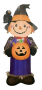 Santas Forest Inflatable Scarecrow, 5 ft H, Polyester, Multi Color, Internal Light/Music: Internal L