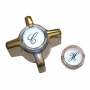Sterling, Chrome Handle, With Hot & Cold Buttons & Screw