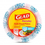 Glad Everyday Plate, 8-1/2 in, Round, Paper, Pink Hydrangea