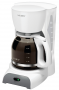 Mr. Coffee Coffee Maker, 11.76 in W, 12.56 in H, 8.43 in D, 12 Cups, 900 W, White