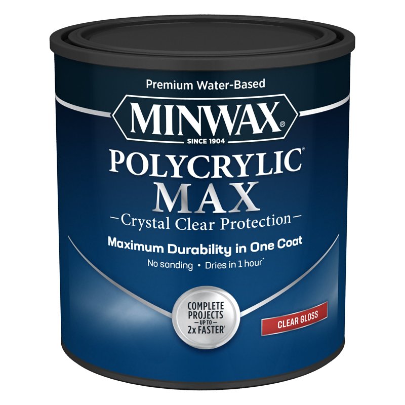 Minwax 63333 Protective Finish, Gloss, Clear, Liquid, 1 qt Can
