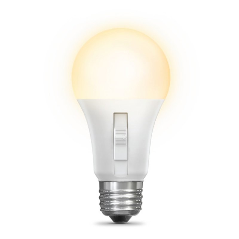 Feit Electric OM60/3CCTCA/DD/LEDI Dusk-to-Dawn LED Bulb, Color Selectable, A19 Lamp, E26 Lamp Base, 