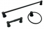 Boston Harbor 8703 Bath Accessory Set, Aluminum/Polypropylene/Steel/Zinc, Black, Matte, 3 -Piece, Fo