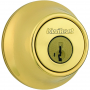 Kwikset 660 Series 6603SMTCPRCALK6 Deadbolt, 3 Grade, 1-Sided Key, Polished Brass, 2-3/8 to 2-3/4 in