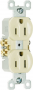 Legrand 3232ITU Standard Duplex Outlet, 2 -Pole, 15 A, 125 V, Push, Side Wiring, Ivory