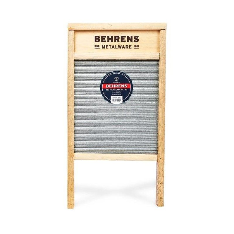 Behrens Galvanized Washboard, 1-3/4 in L, 12-3/8 in W, Wood