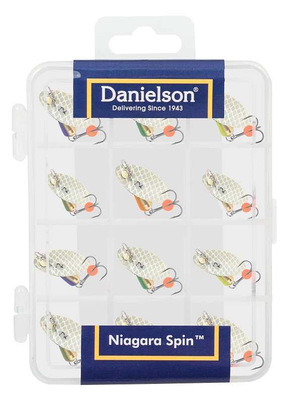 Danielson Niagara Spin NSKIT1632-12PK Fishing Lure Kit, Spinner, Trout