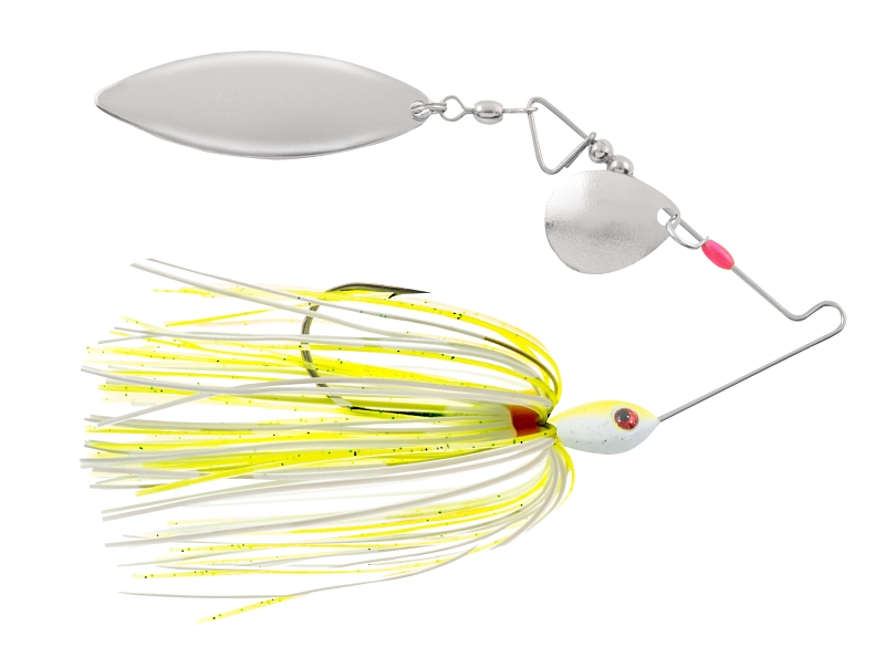 Blaze BLSP14-60 Fishing Lure, Classic Spinnerbait, Silicone, Chartreuse/White Lure, 1/4 oz Weight
