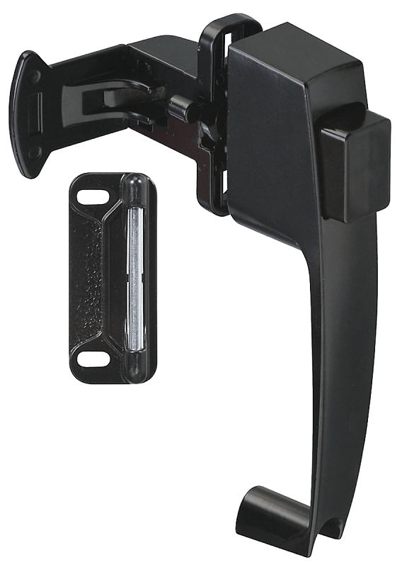 National Hardware V1316 Series N178-350 Pushbutton Latch, Black, 1-3/4 in Hole Spacing, Zinc, 5/8 to
