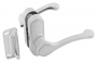 National Hardware V1320 Series N262-196 Lever Latch, White, 1-3/4 in Hole Spacing, Zinc, 3/4 to 2 in