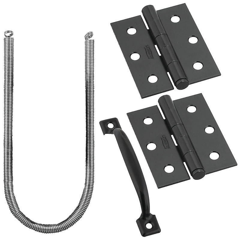 National Hardware V90 Series N107-409 Screen Door Set, Steel, Black