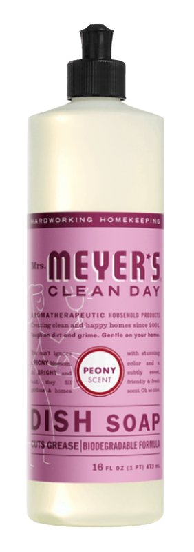 Mrs. Meyer's Dish Soap, 16 oz, Liquid, Peony Floral, Colorless