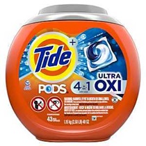 Tide PODS Ultra OXI Series Laundry Detergent, 43 Count, Original