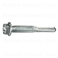 12 x 1-1/2 Zinc Hex 5pt. Self-Drilling Screws