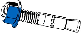 1/2"-13 x 4-1/2" Coarse Thread TorqueMaster Blue Wedge Anchor Bolts