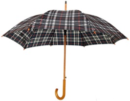46" Blue Classic Wood Umbrella 