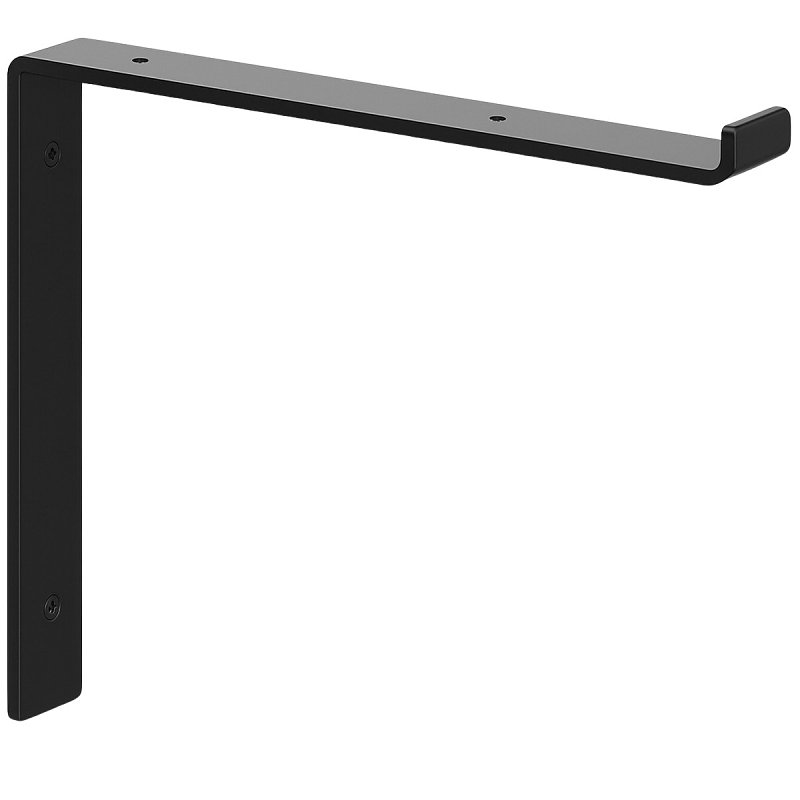 Shelf-Made Silverton 201 RP-201SL-12BK Premium Decorative Shelf Bracket, 75 lb, 12 in L, 10.313 in H