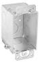 Southwire G601-UPC Switch Box, 1-Gang, 8-Knockout, 1/2 in Knockout, Steel, Silver, Galvanized