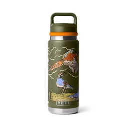 Yeti Rambler 26 oz Water Bottle with Color-Blocked Chug Cap - Upland Bird Olive