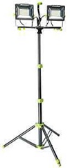 PowerSmith PWLD200T Dual-Head Work Light with Tripod, 120 V, 170 W, LED Lamp, 20,000 Lumens, 5000 K 