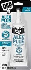 Alex Plus 7079800956 All-Purpose Caulk, White, 30 min Paint Ready, 24 hr Water Ready Curing, 40 to 1