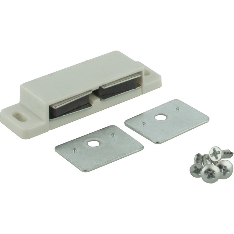 Hardware Resources KFCMD-A-WH2 Door Catch, Plastic, White, 2/PK
