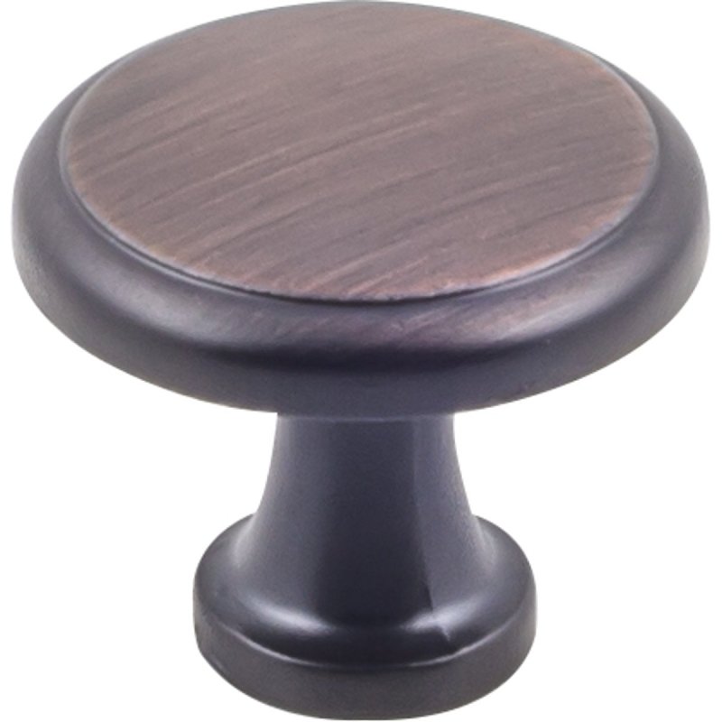 Hardware Resources K997BORB-4 Cabinet Knob, Traditional, 1-3/16 in Dia, Zinc, Brushed Oil-Rubbed Bro