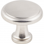 Hardware Resources K997SN-10 Cabinet Knob, Traditional, 1-3/16 in Dia, Zinc, Satin Nickel, 10/PK