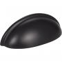 KasaWare K3833MB-2 Cabinet Pull, 3.687 mm L Handle, 1-5/16 in Projection, Zinc, Matte Black