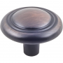 Hardware Resources K236BORB-4 Cabinet Knob, Traditional, 1-1/4 in Dia, Zinc, Brushed Oil-Rubbed Bron
