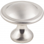 Hardware Resources K413SN-10 Cabinet Knob, Traditional, Zinc, Satin Nickel, 10/PK