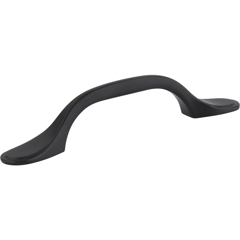 KasaWare K9973MB-8 Spoon Foot Cabinet Pull, 5 in L Handle, 15/16 in Projection, Zinc, Matte Black