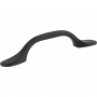 KasaWare K9973MB-8 Spoon Foot Cabinet Pull, 5 in L Handle, 15/16 in Projection, Zinc, Matte Black
