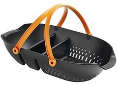Fiskars 340100-1001 Garden Harvest Basket, Plastic, Black
