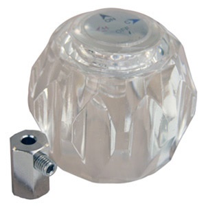 	Hometek ,Clear lucite handle, For single control shower valve. Easy repair