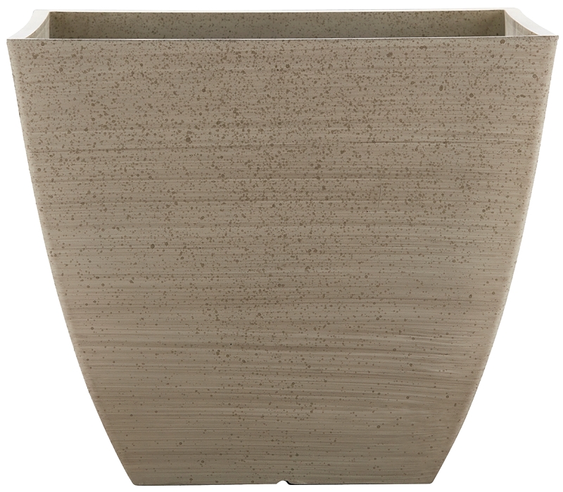 Southern Patio HDR-091660 Newland Planter, 13-1/2 in H, 16 in W, 16 in D, Square, Plastic/Resin, Whi